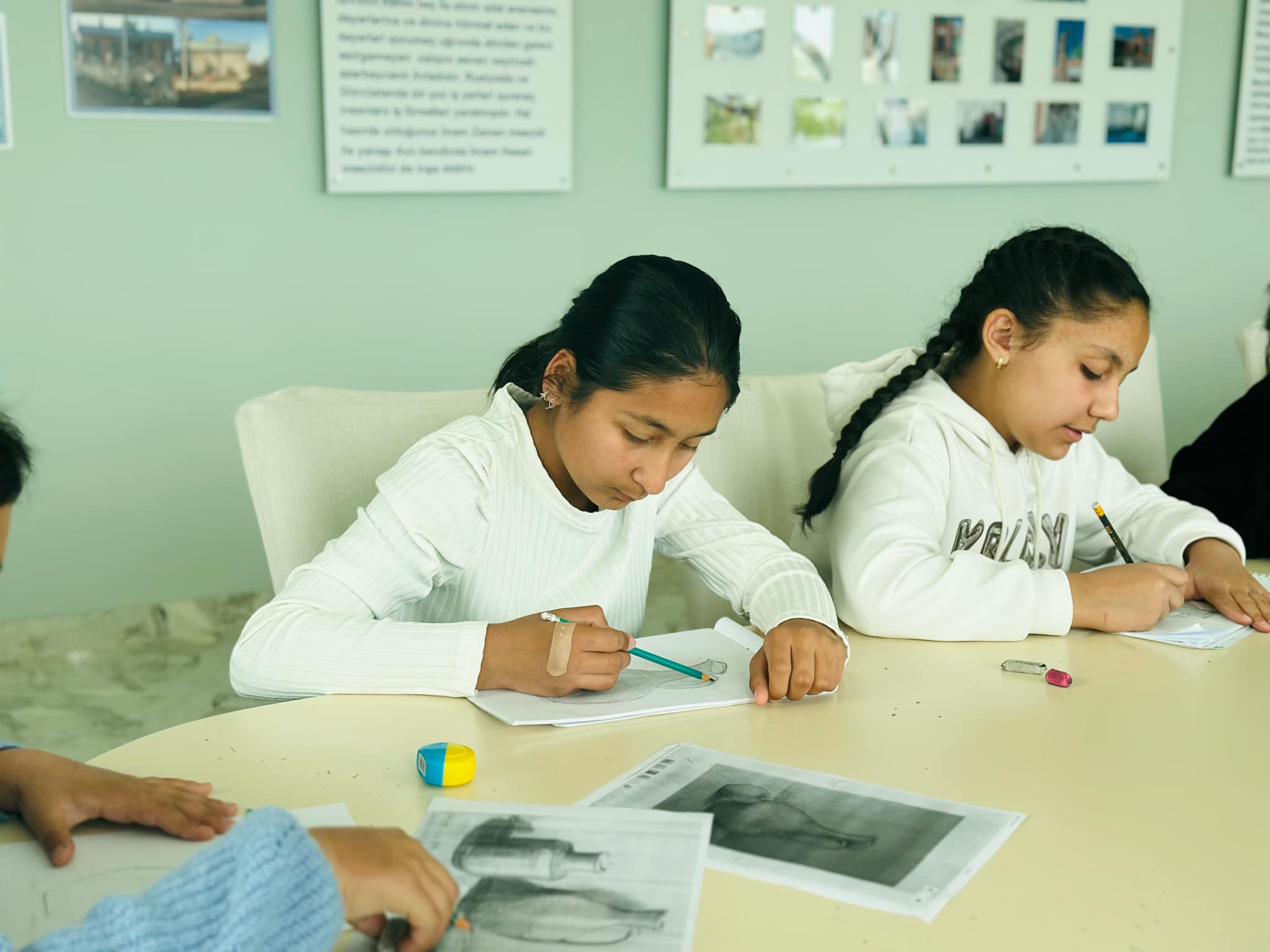 Drawing lesson and movie hour at the "SARAL Development and Education Center"