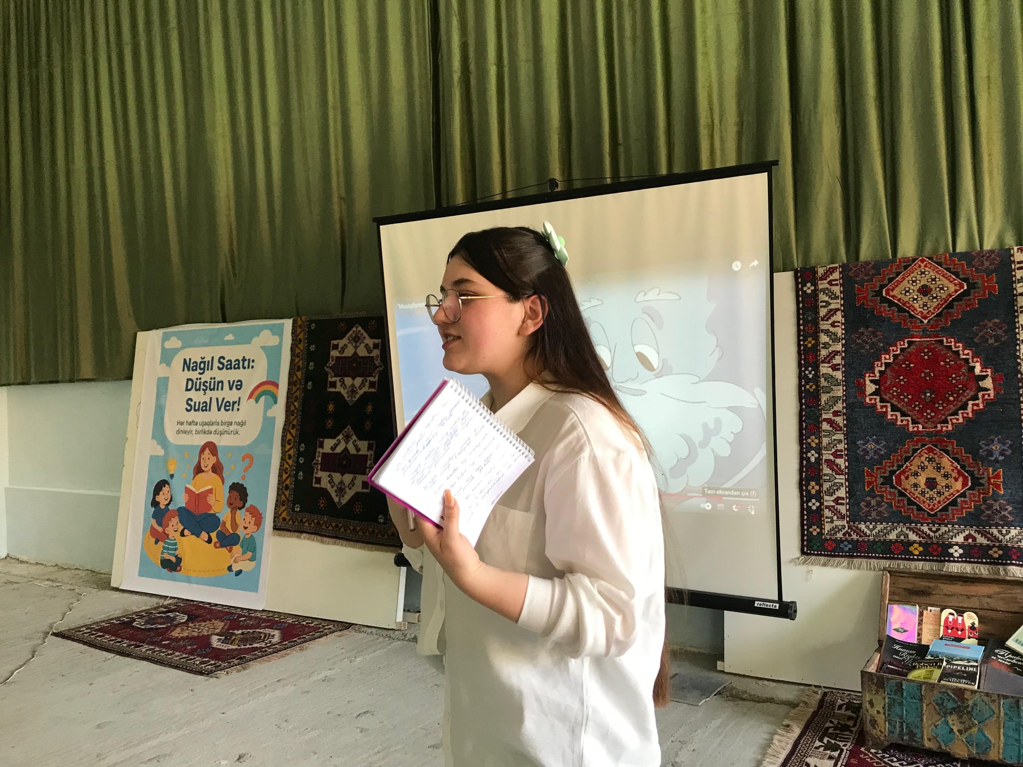 An event was held at the "SARAL Development and Education Center" as part of the project "Fairytale Nights"