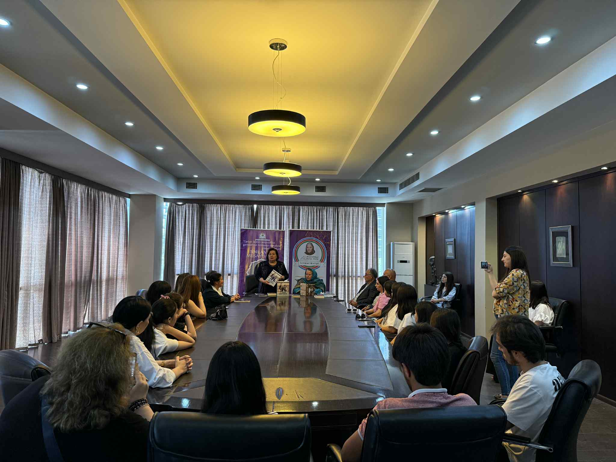 A presentation ceremony for the book "My Moral Debt to the Great Leader" by renowned cotton grower and public figure Tarlan Musayeva was held at the Tea House