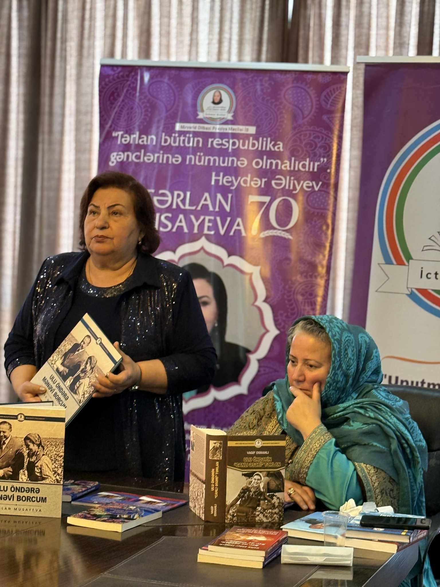 A presentation ceremony for the book "My Moral Debt to the Great Leader" by renowned cotton grower and public figure Tarlan Musayeva was held at the Tea House