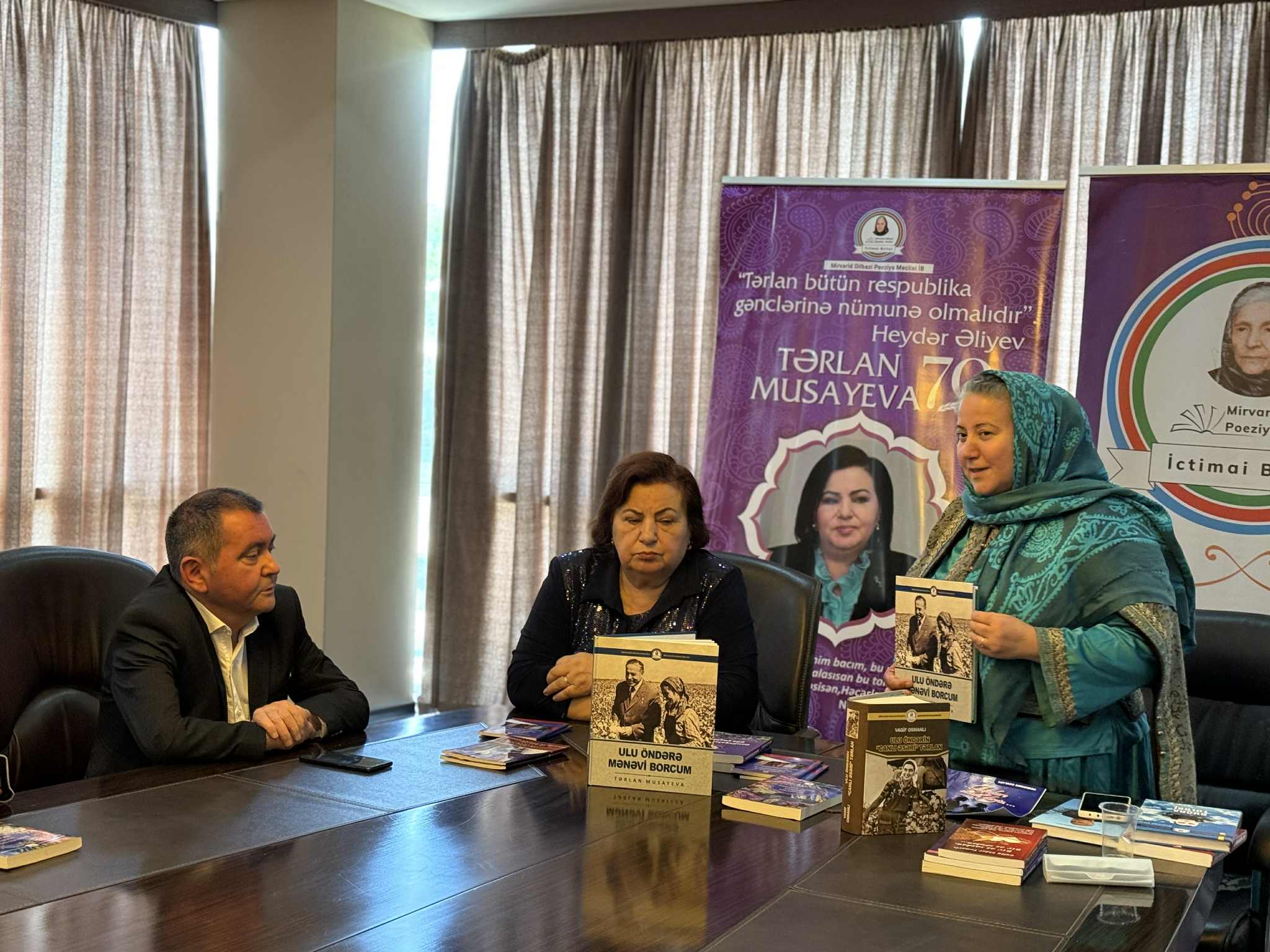 A presentation ceremony for the book "My Moral Debt to the Great Leader" by renowned cotton grower and public figure Tarlan Musayeva was held at the Tea House