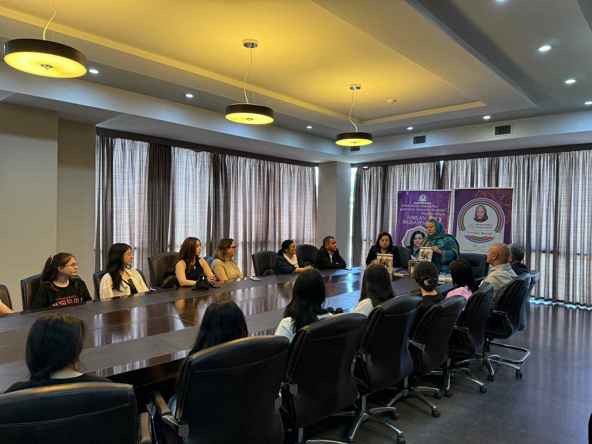 A presentation ceremony for the book "My Moral Debt to the Great Leader" by renowned cotton grower and public figure Tarlan Musayeva was held at the Tea House