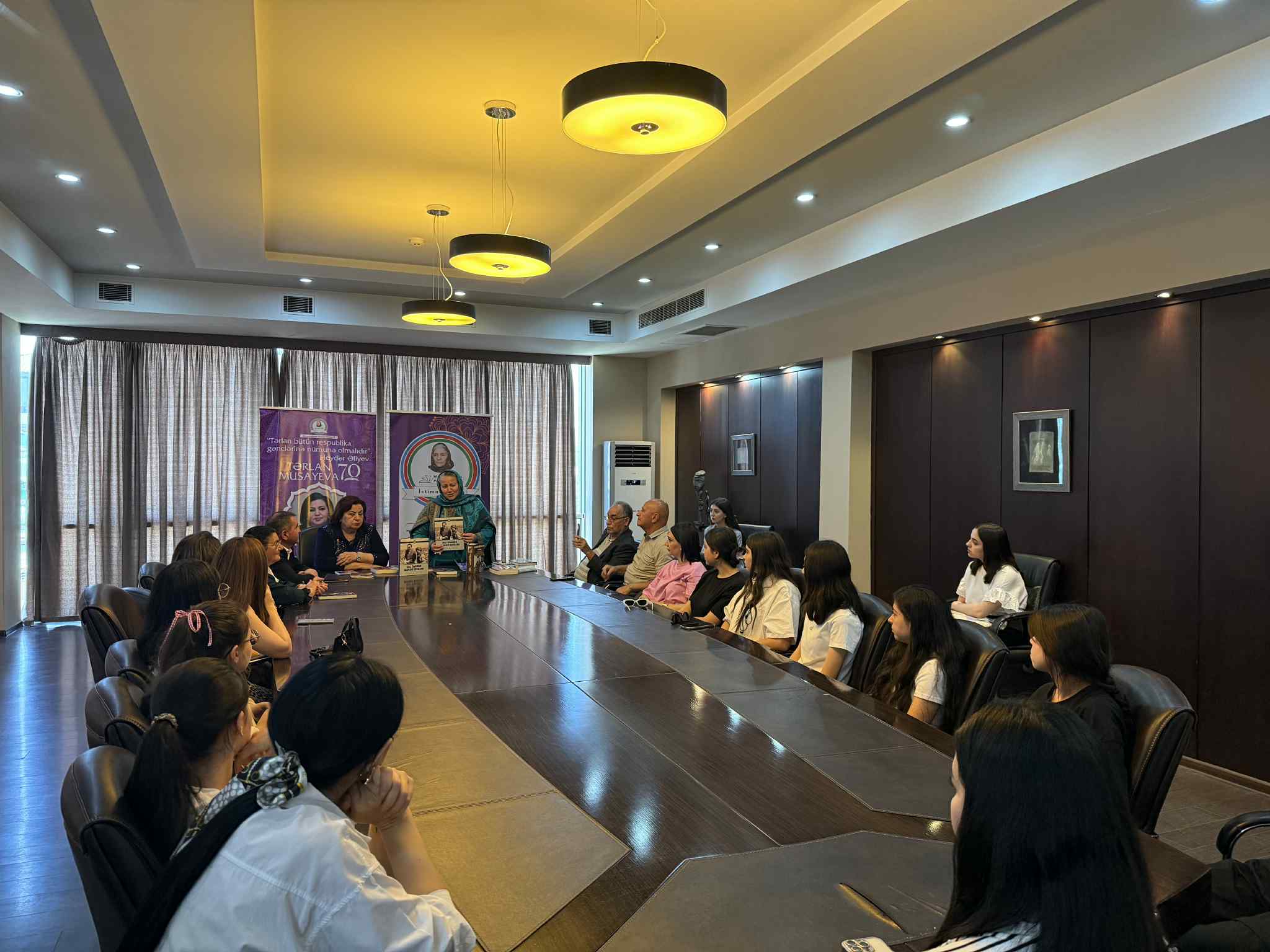 A presentation ceremony for the book "My Moral Debt to the Great Leader" by renowned cotton grower and public figure Tarlan Musayeva was held at the Tea House