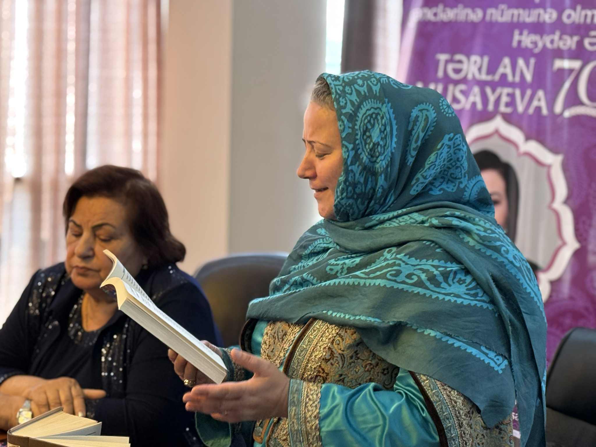 A presentation ceremony for the book "My Moral Debt to the Great Leader" by renowned cotton grower and public figure Tarlan Musayeva was held at the Tea House