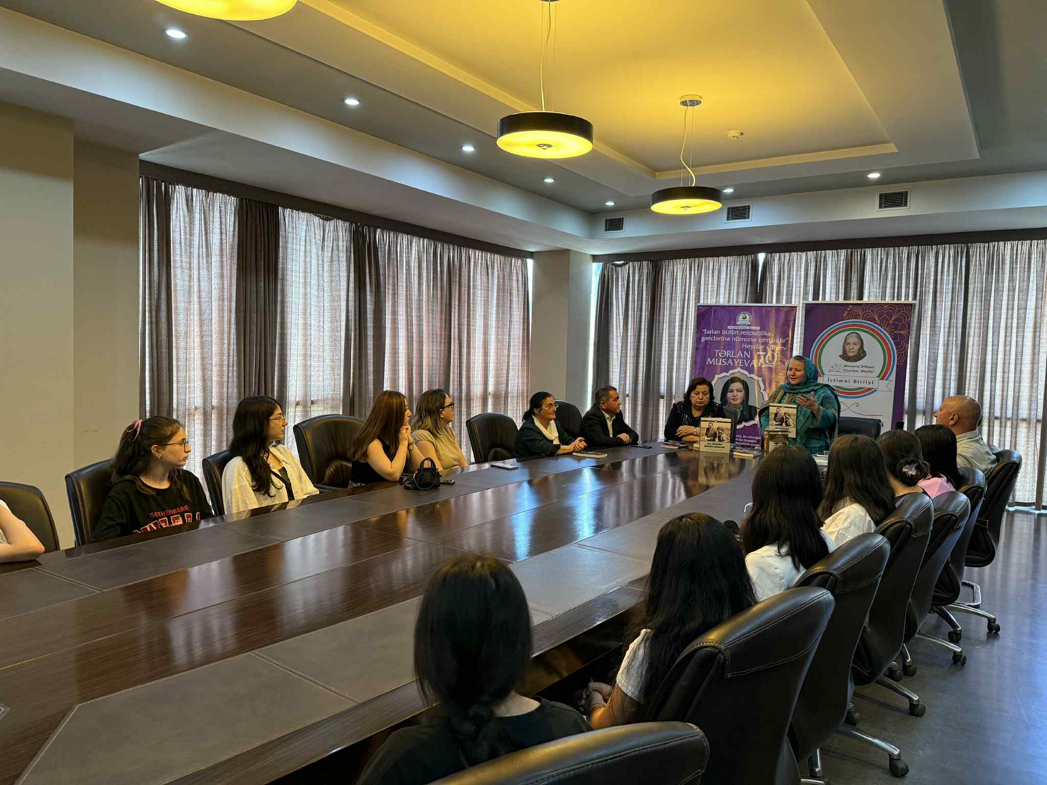 A presentation ceremony for the book "My Moral Debt to the Great Leader" by renowned cotton grower and public figure Tarlan Musayeva was held at the Tea House