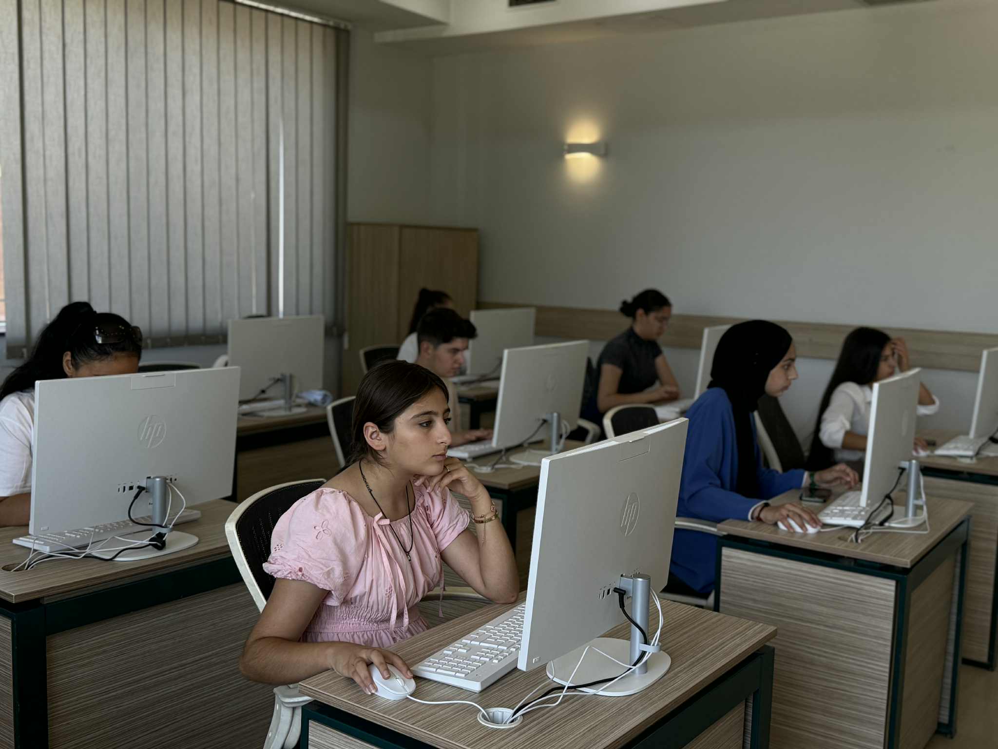 The final certification exam for computer course members took place at "Tea House"
