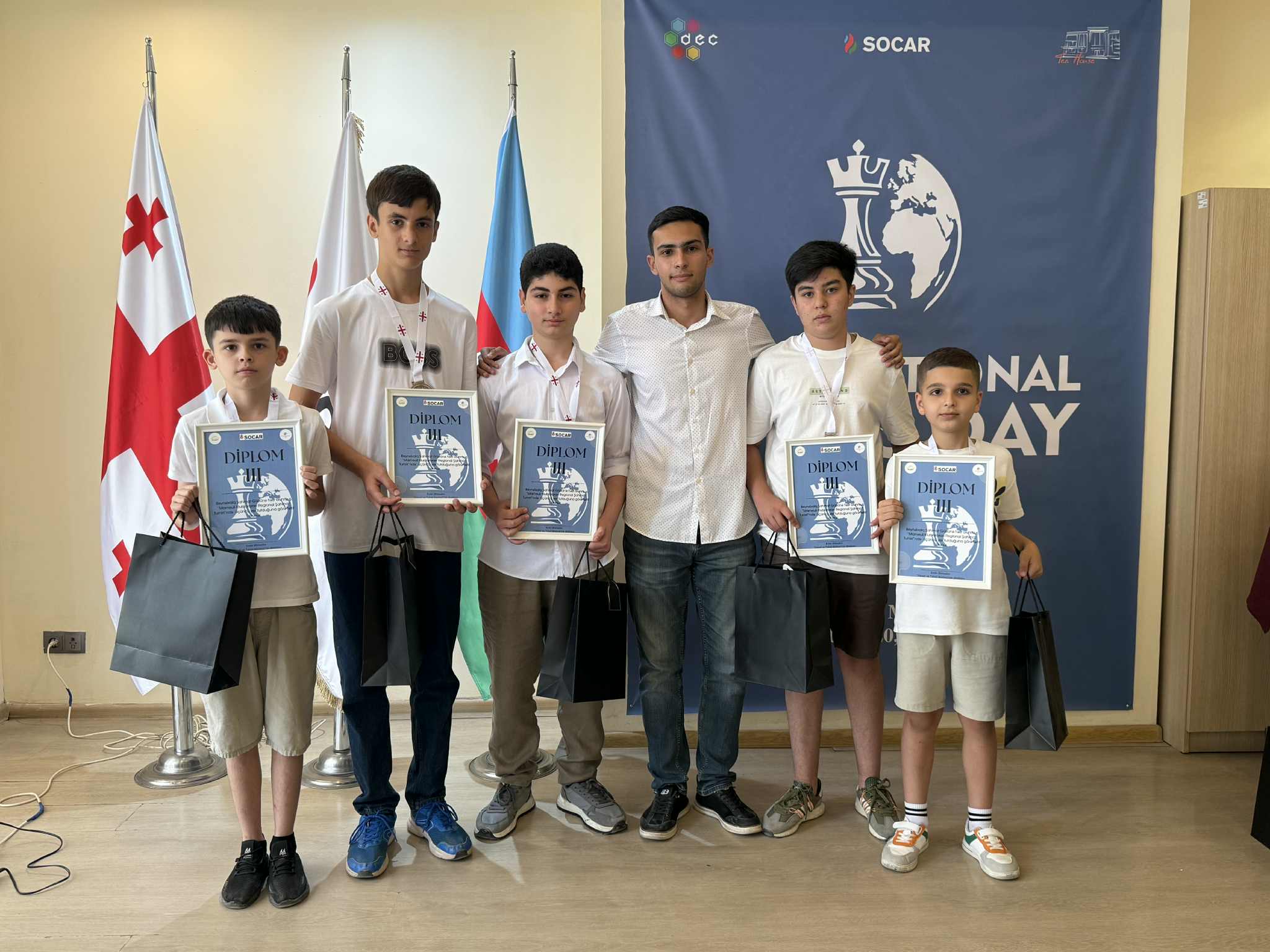 "Marneuli Inter-Club Regional Chess Tournament" was held at Tea House on the occasion of International Chess Day