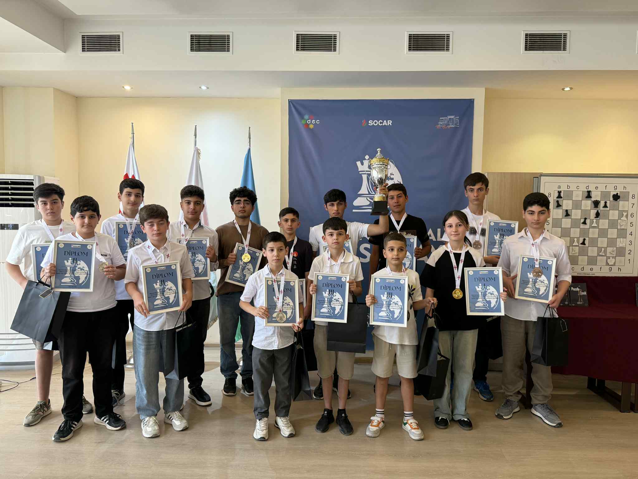 "Marneuli Inter-Club Regional Chess Tournament" was held at Tea House on the occasion of International Chess Day
