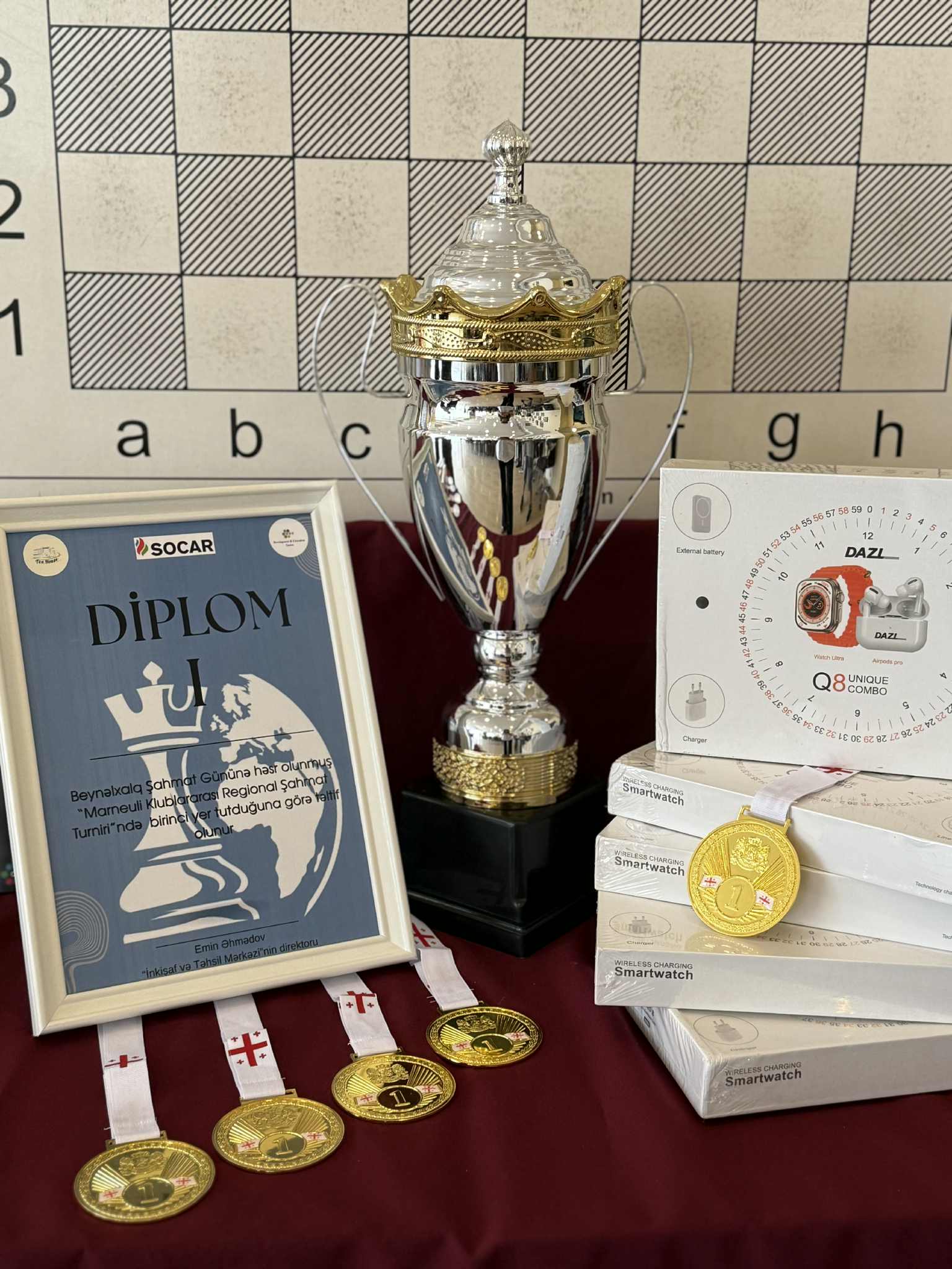 "Marneuli Inter-Club Regional Chess Tournament" was held at Tea House on the occasion of International Chess Day