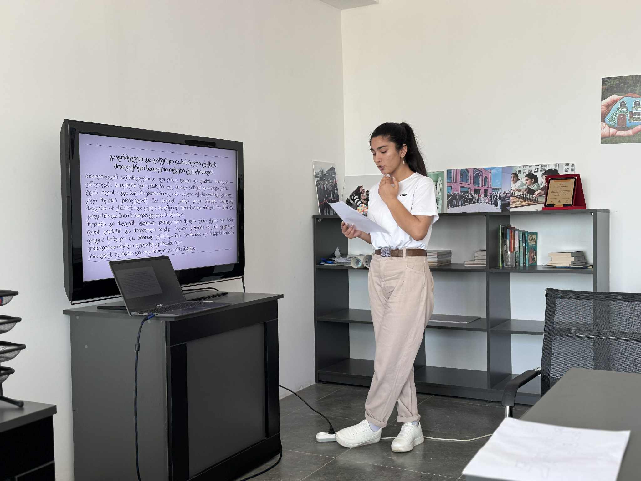 A quiz was held among members of the Georgian language course at the "Saral Development and Education Center"