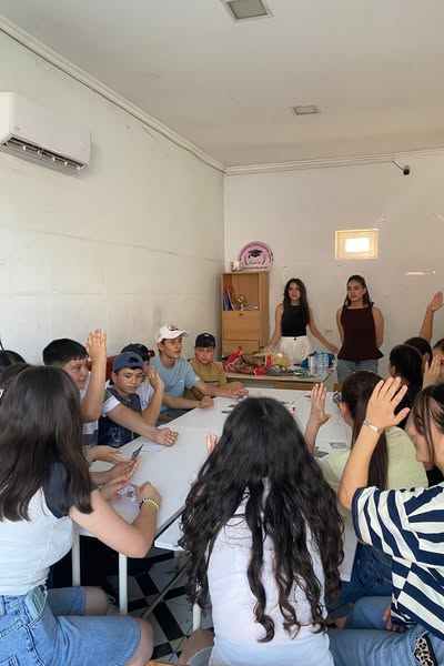 "Masterclass in painting at the Bright Future Youth Center in Bolnisi."