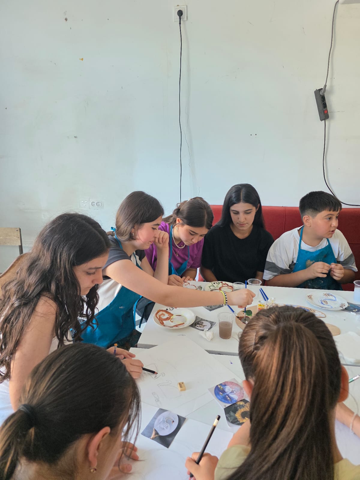 "Masterclass in painting at the Bright Future Youth Center in Bolnisi."