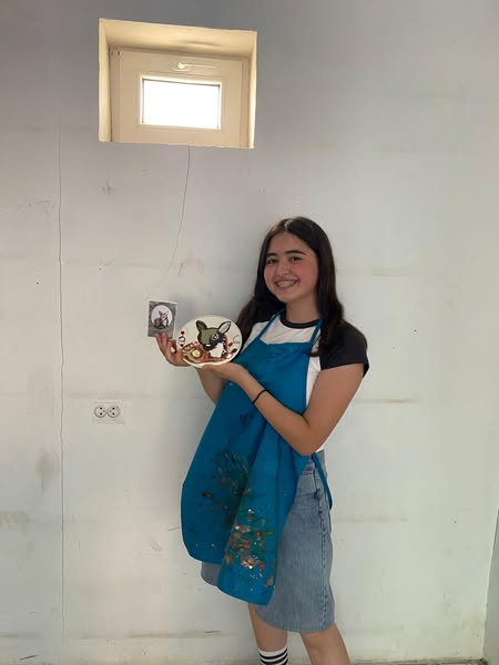 "Masterclass in painting at the Bright Future Youth Center in Bolnisi."
