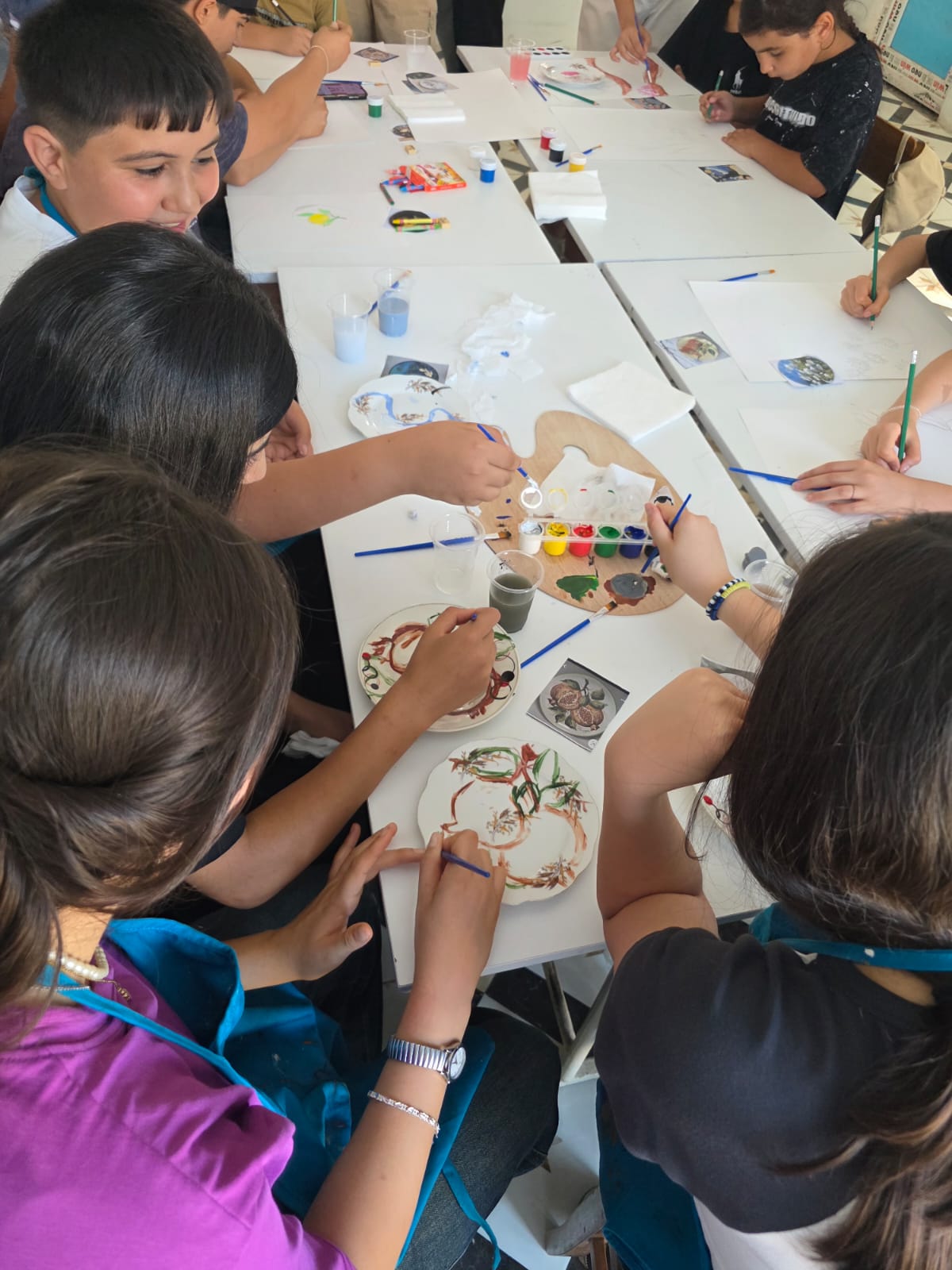 "Masterclass in painting at the Bright Future Youth Center in Bolnisi."