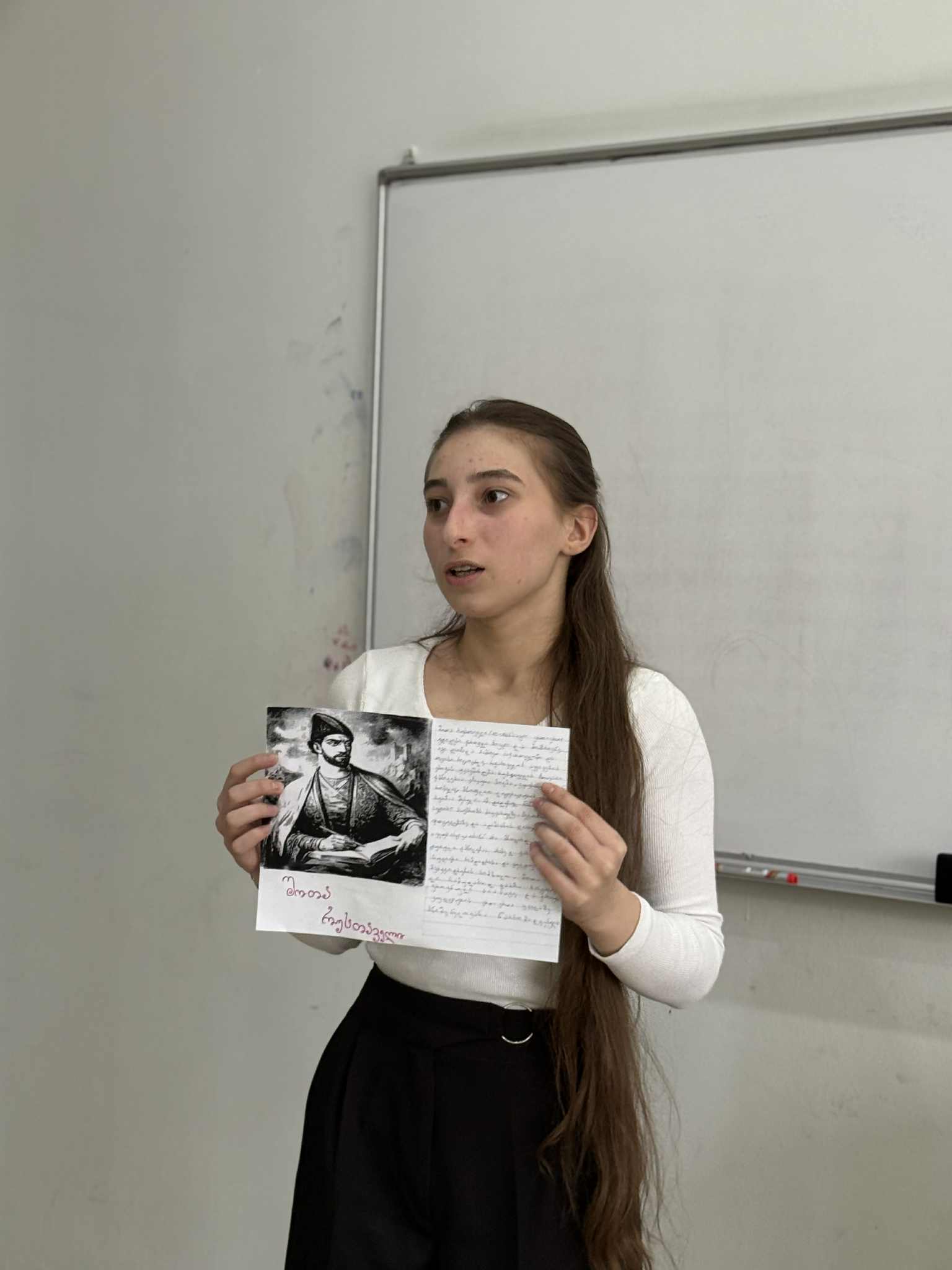 Presentations about Georgian Literature by members of the Georgian language course at the Tea House