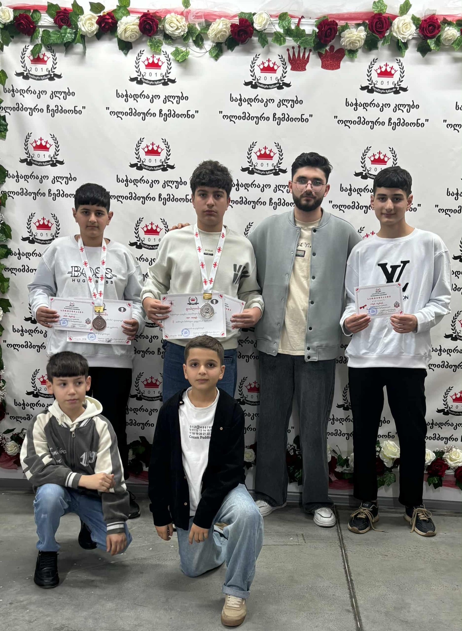 A team of 5 young chess players from "Tea House" was represented at the Georgian Chess Federation's level competitions